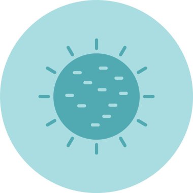 Güneş Kabartma Çemberi Gradyan Simgesi