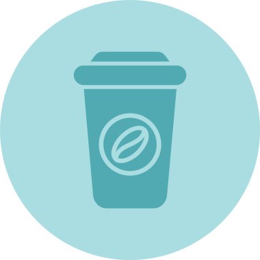 Kahve Kabartma Çemberi Gradyan Simgesi