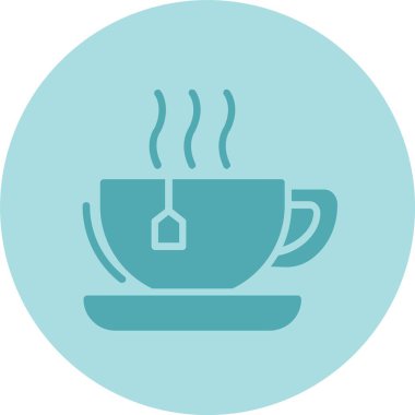 Çay fincanı Kabartma Çemberi Gradyan Simgesi