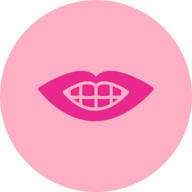 Diş Kabartma Çemberi Gradyan Simgesi