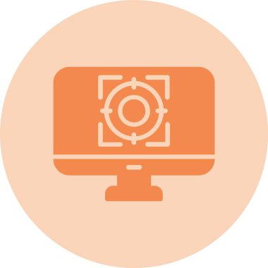 Hedef Glyph Çember Gradyan Simgesi