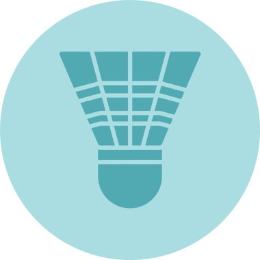 Shuttlecock Kabartma Çemberi Gradyan Simgesi