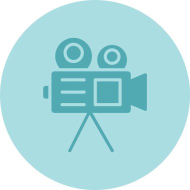 Video Kamera Kabartma Çemberi Gradyan Simgesi