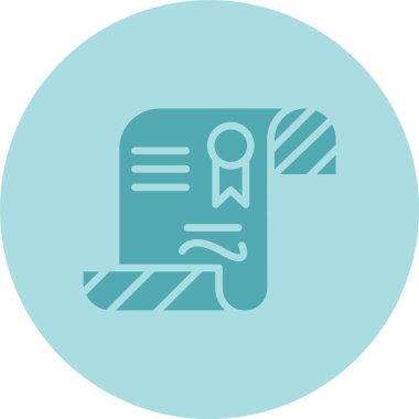 Diploma Kabartma Çemberi Gradyan Simgesi