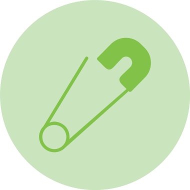 Güvenlik Pimi Kabartma Çemberi Gradyan Simgesi