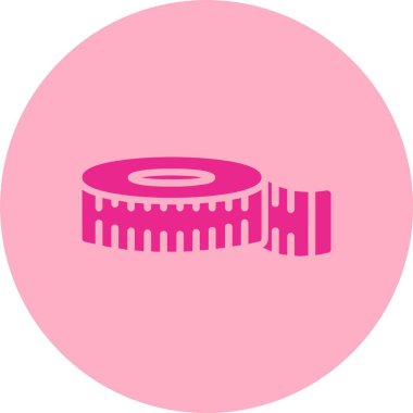 Teyp Kabartma Çemberi Gradyan Simgesi Ölçülüyor