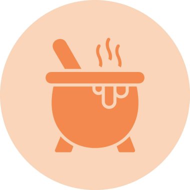 Kazan Kabartma Çemberi Gradyan Simgesi