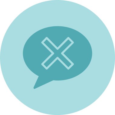 Reddetme Kabartma Çemberi Gradyan Simgesi