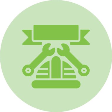 İşçi Bayramı Kabartma Çemberi Gradyan Simgesi