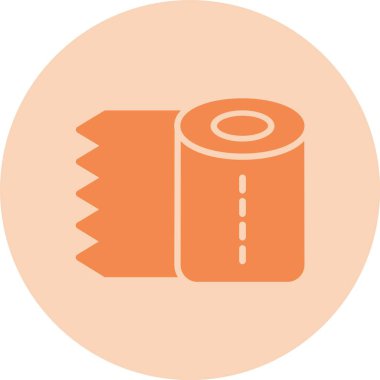 Tuvalet Kağıdı Kabartma Çemberi Gradyan Simgesi