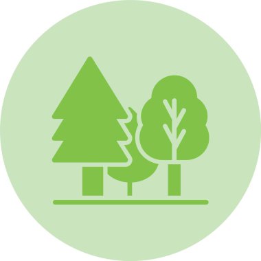 Orman Kabartma Çemberi Gradyan Simgesi