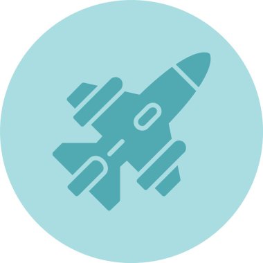 Jet Glyph Çember Gradyan Simgesi