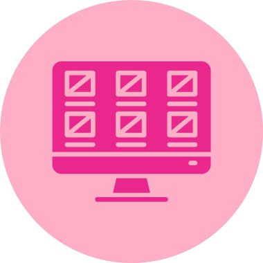 Ui Tasarım Kabartma Çemberi Gradyan Simgesi