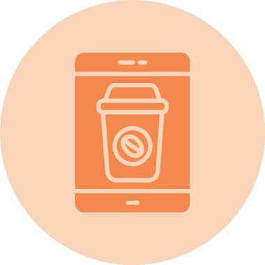 Çevrimiçi Kahve Çemberi Gradyan Simgesi