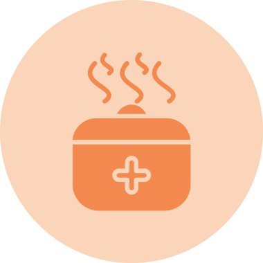 Buharlı Kabartma Çemberi Gradyan Simgesi