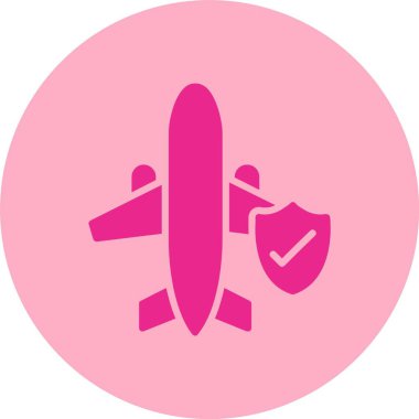 Seyahat Sigortası Kabartma Çemberi Gradyan Simgesi