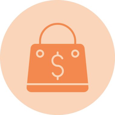 Cüzdan Kabartma Çemberi Gradyan Simgesi