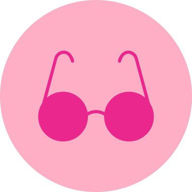 Gözlükler Kabartma Çemberi Gradyan Simgesi