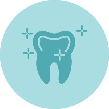 Taze Diş Kabartma Çemberi Gradyan Simgesi