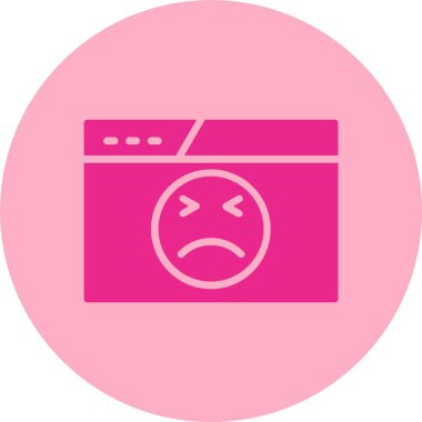 Kızgın Yüz Kabartma Çemberi Gradyan Simgesi