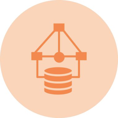 Veri Modelleme Kabartma Çemberi Gradyan Simgesi