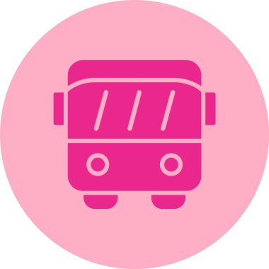 Otobüs Kabartma Çemberi Gradyan Simgesi