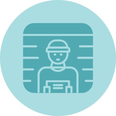 Ceza Kabartma Çemberi Gradyan Simgesi