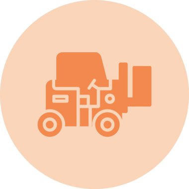 Forklift Kabartma Çemberi Gradyan Simgesi
