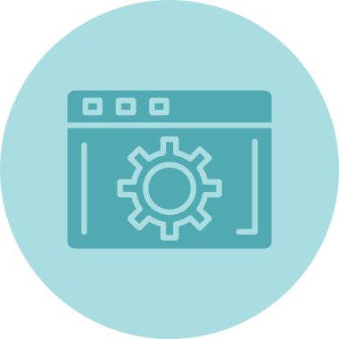 Tarayıcı Ayarları Glyph Çember Gradyan Simgesi