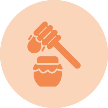 Bal Kabartma Çemberi Gradyan Simgesi