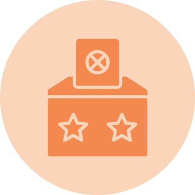 Oy Kutusu Kabartma Çemberi Gradyan Simgesi