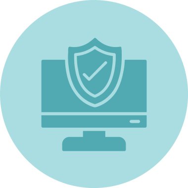 Bilgisayar Sigortası Kabartma Çemberi Gradyan Simgesi