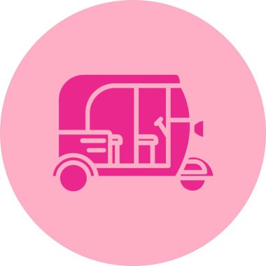 Rickshaw Kabartma Çemberi Gradyan Simgesi