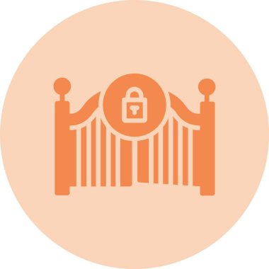 Kapı Kapatma Çemberi Gradyan Simgesi