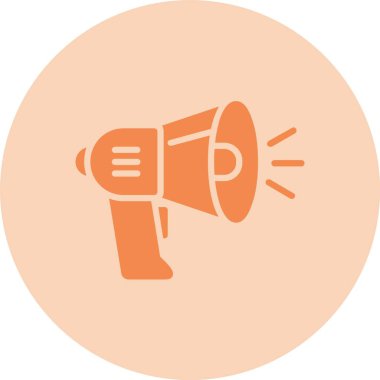 Hoparlör Kabartma Çemberi Gradyan Simgesi