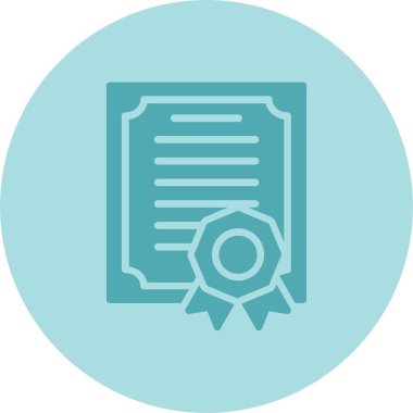 Diploma Kabartma Çemberi Gradyan Simgesi