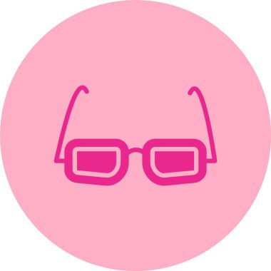 Gözlükler Kabartma Çemberi Gradyan Simgesi