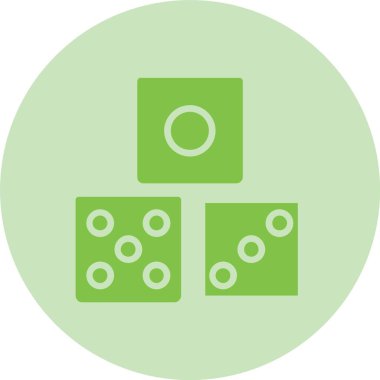 Dices Glyph Çember Gradyan Simgesi