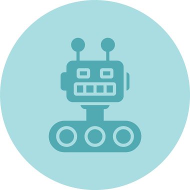 Robot Kabartma Çemberi Gradyan Simgesi