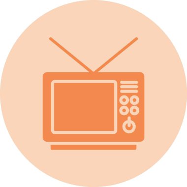 Tv Kabartma Çemberi Gradyan Simgesi