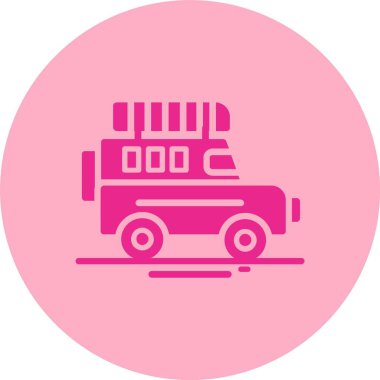 Jeep Kabartma Çemberi Gradyan Simgesi