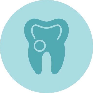 Diş Deliği Kabartma Çemberi Gradyan Simgesi