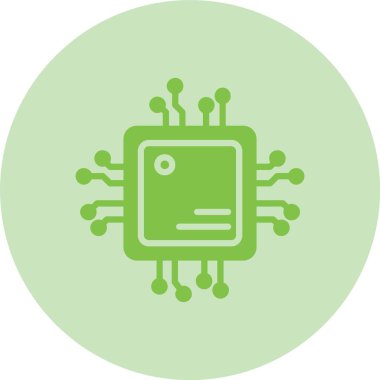 İşlemci Kabartma Çemberi Gradyan Simgesi