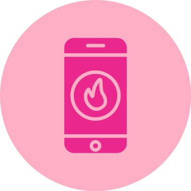 Kabartma Çemberi Gradyan Simgesini Ateşle