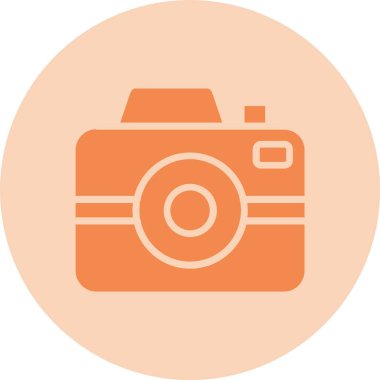 Fotoğraf Kamerası Kabartma Çemberi Gradyan Simgesi