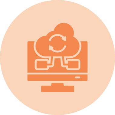 Eşzamanlama Kabartma Çemberi Gradyan Simgesi