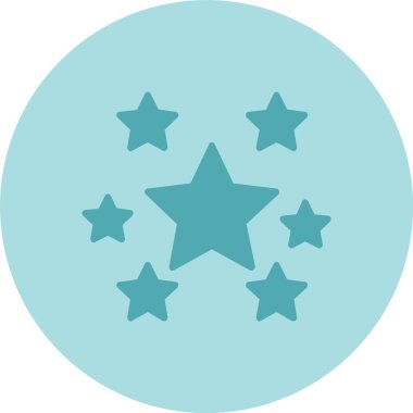 Yıldızlar Kabartma Çemberi Gradyan Simgesi