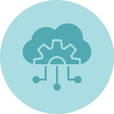 Bulut Hesaplama Kabartma Çemberi Gradyan Simgesi