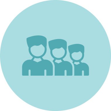 Takım çalışması Glyph Çember Gradyan Simgesi