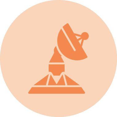 Uydu Tabağı Kabartma Çemberi Gradyan Simgesi